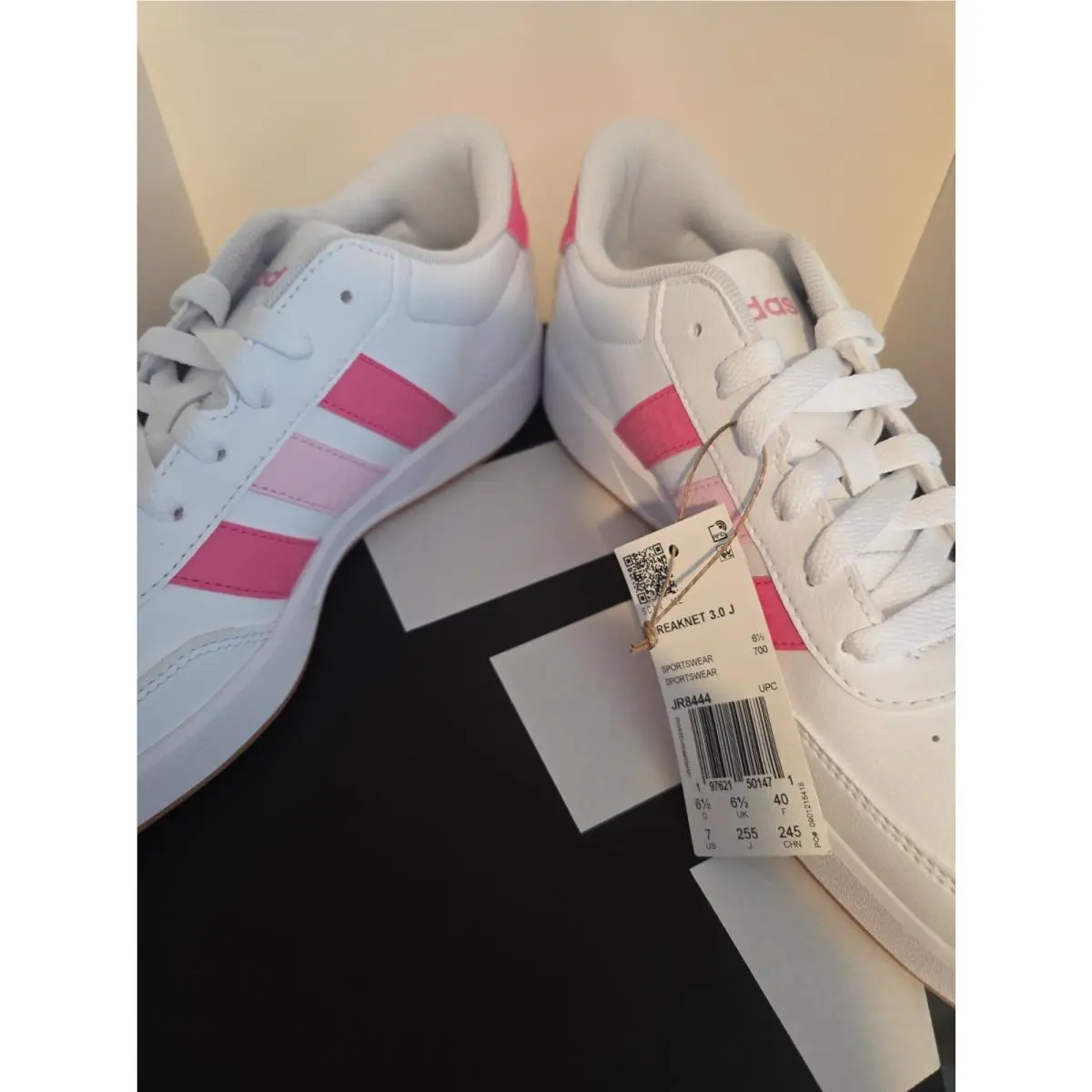 Adidas shoes - Breaknet 3.0 J - Breaknet - JR8444 - White, Pink 2