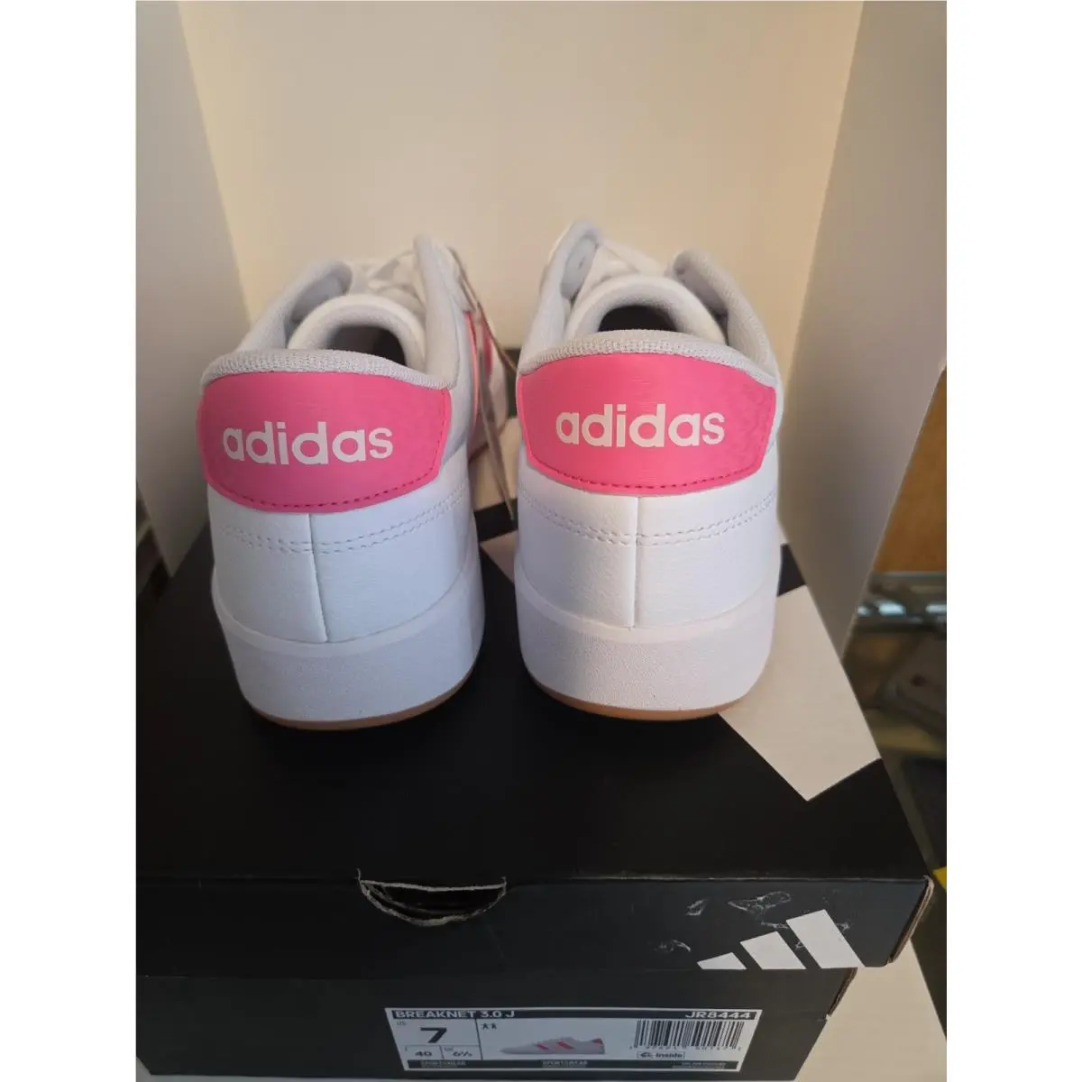 Adidas shoes - Breaknet 3.0 J - Breaknet - JR8444 - White, Pink 4