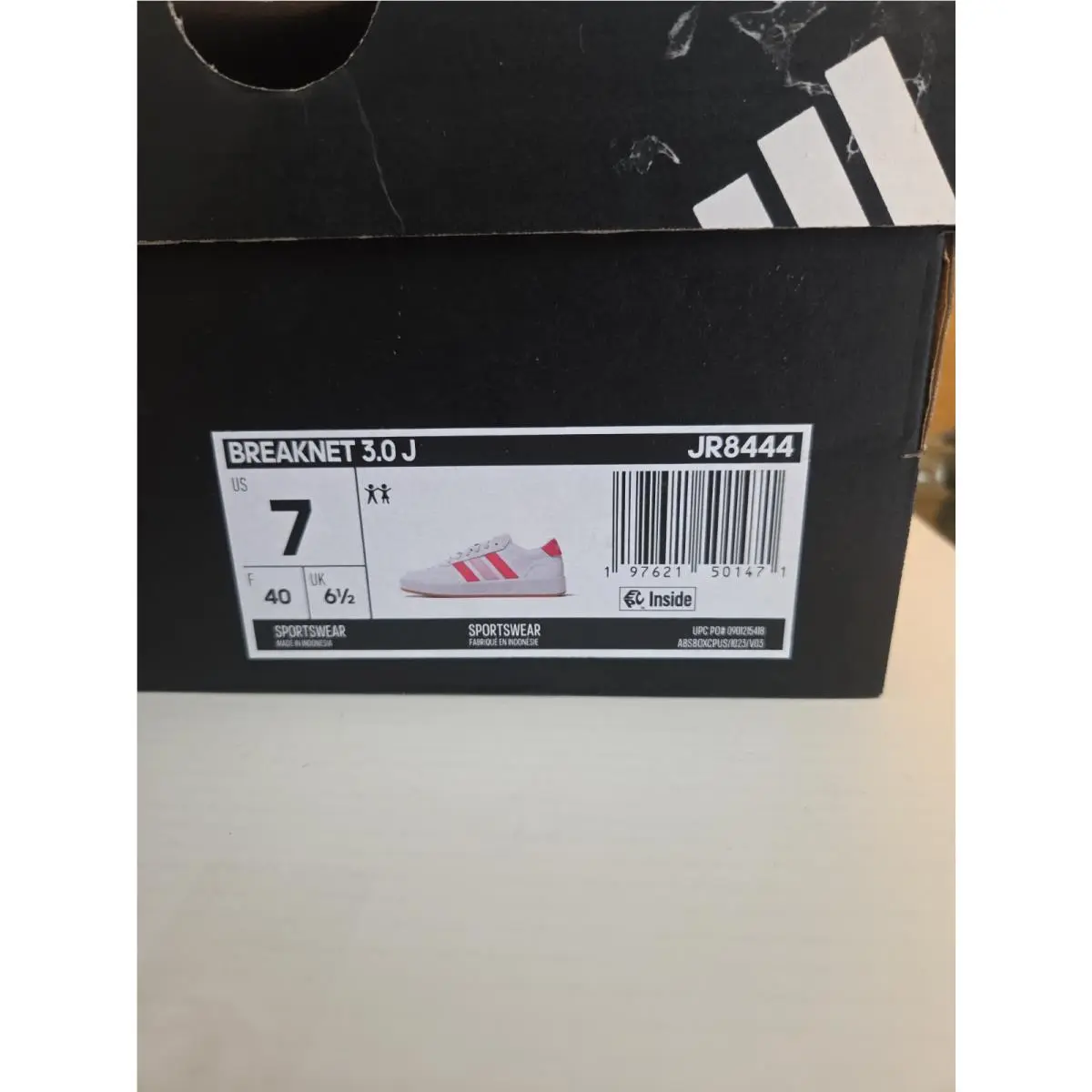 Adidas shoes - Breaknet 3.0 J - Breaknet - JR8444 - White, Pink 6