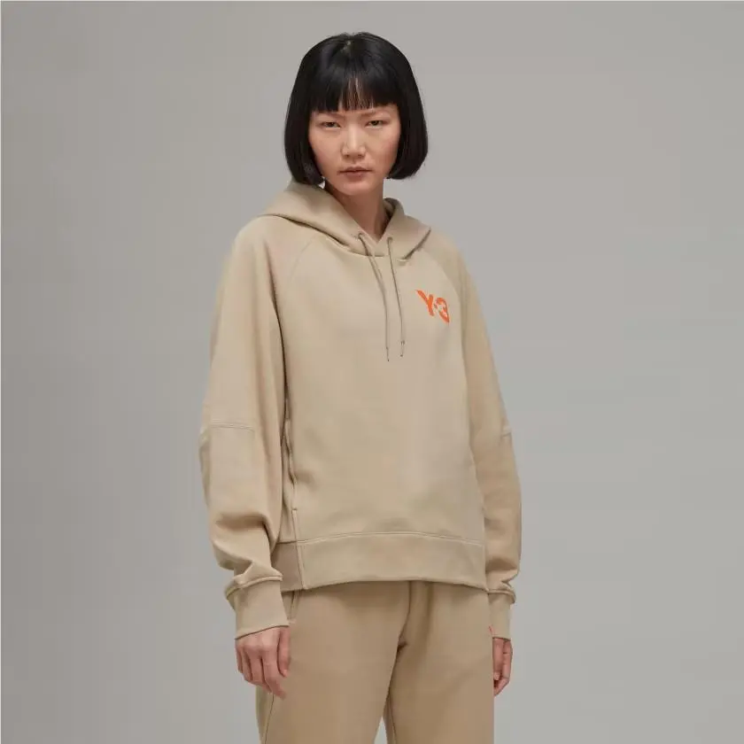 Adidas Y-3 Yohji Yamamoto Classic Chest Logo Hoodie Women`s S Trace Khaki