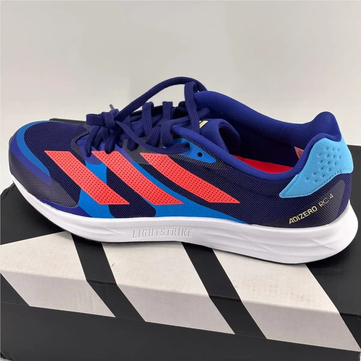 Adizero RC 4 Running Shoes Mens 9 Blue Legend Ink GZ0181 Box Racing by Adidas