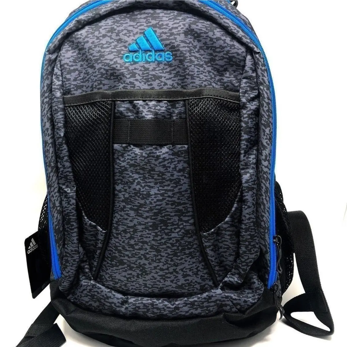 Adidas Mens Womens Backpack Pockets Black Blue Gray