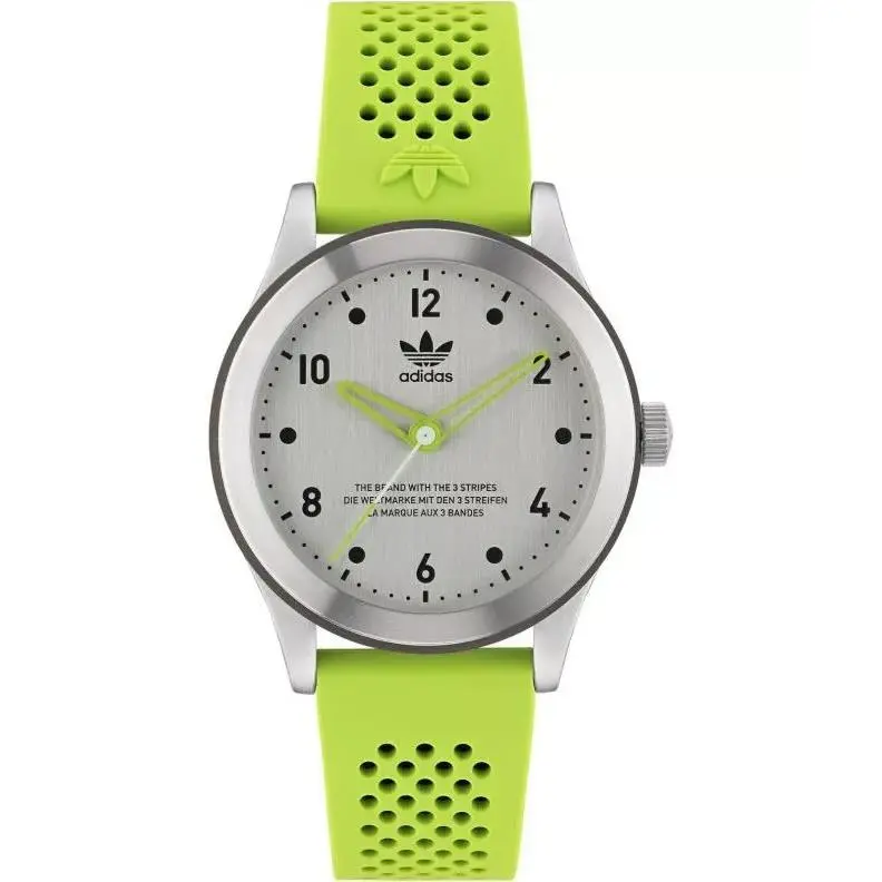 Adidas Unisex Originals Code Three Quartz Watch - AOSY23034 - Dial: White