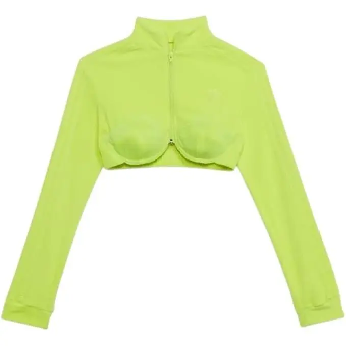 Adidas Originals x Jeremy Scott Women`s Crop Track Top Solar Yellow Small