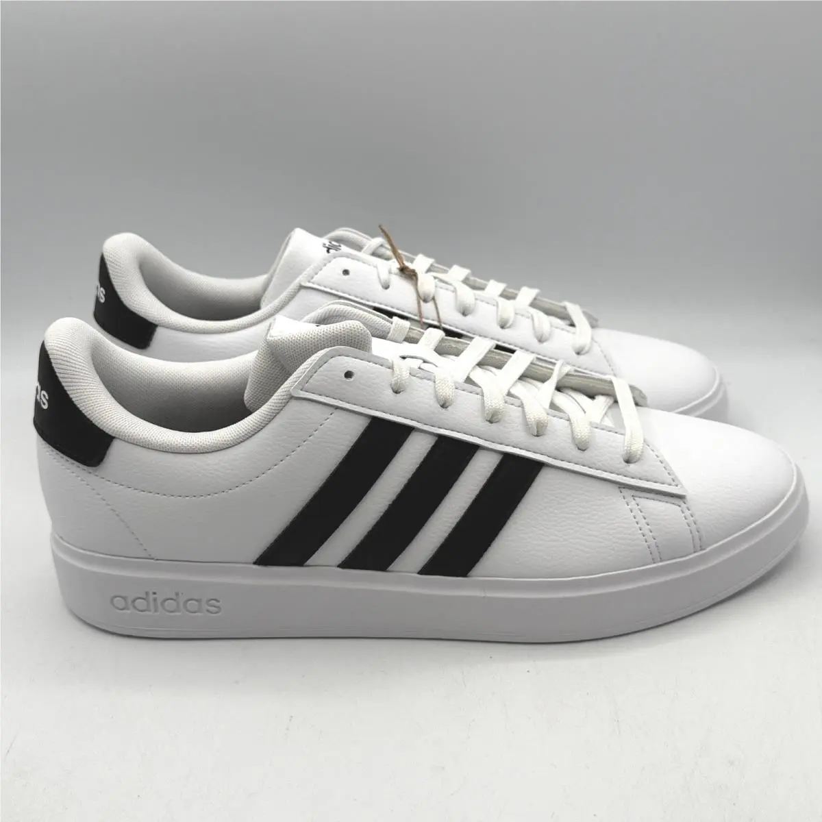 Adidas Grand Court 2.0 Men 11.5 White Black Leather Sneakers GW9195