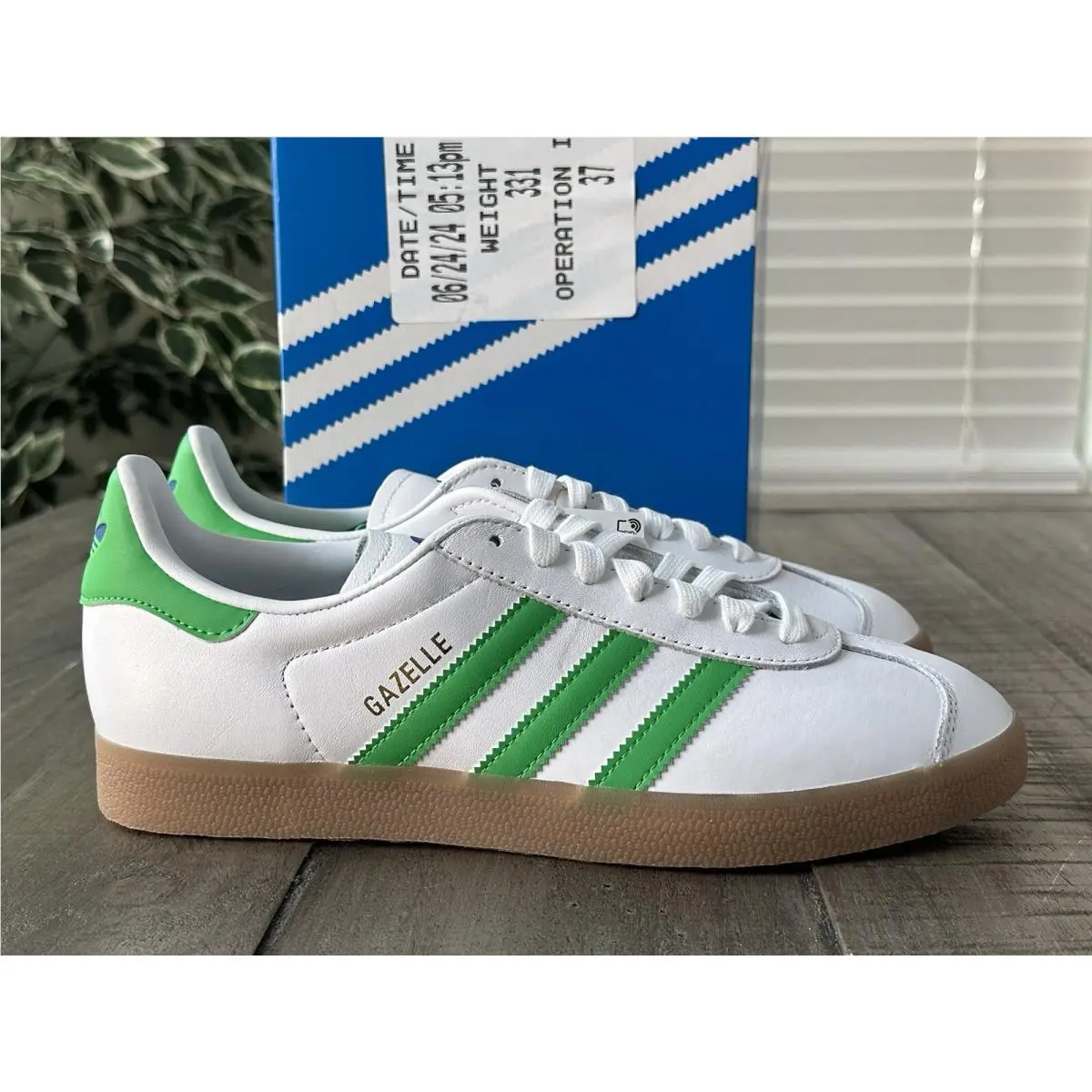 Adidas shoes - adidas Gazelle - Gazelle - IG6434 - Footwear White Semi Solar Slime Gum (UPC: 0196473632746) 12