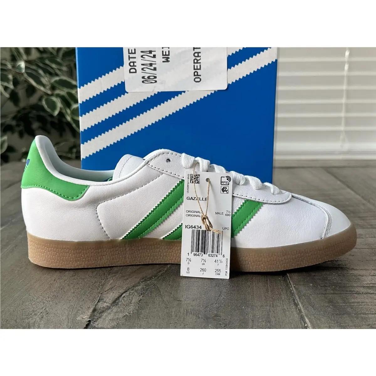 Adidas shoes - adidas Gazelle - Gazelle - IG6434 - Footwear White Semi Solar Slime Gum (UPC: 0196473632746) 13