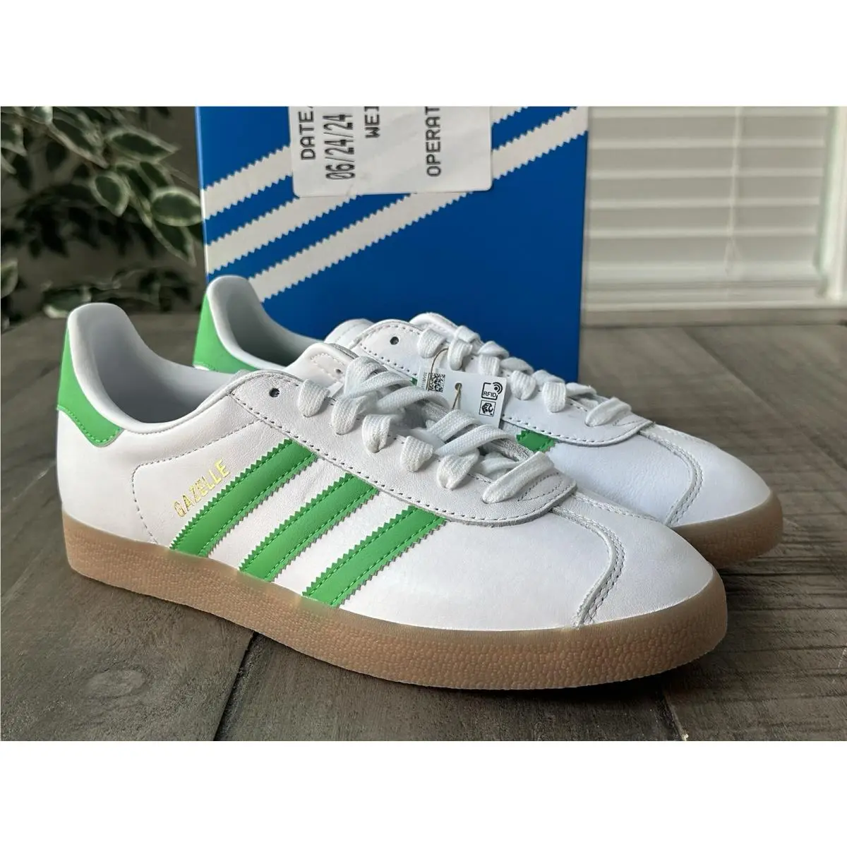 Adidas shoes - adidas Gazelle - Gazelle - IG6434 - Footwear White Semi Solar Slime Gum (UPC: 0196473632746) 0