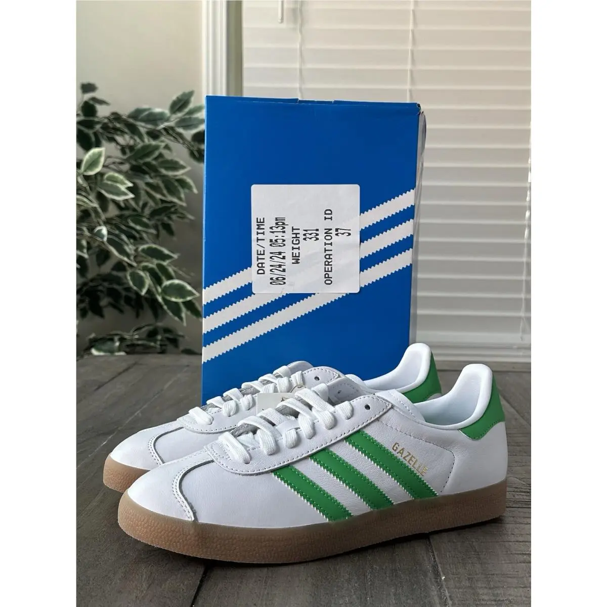 Adidas shoes - adidas Gazelle - Gazelle - IG6434 - Footwear White Semi Solar Slime Gum (UPC: 0196473632746) 4