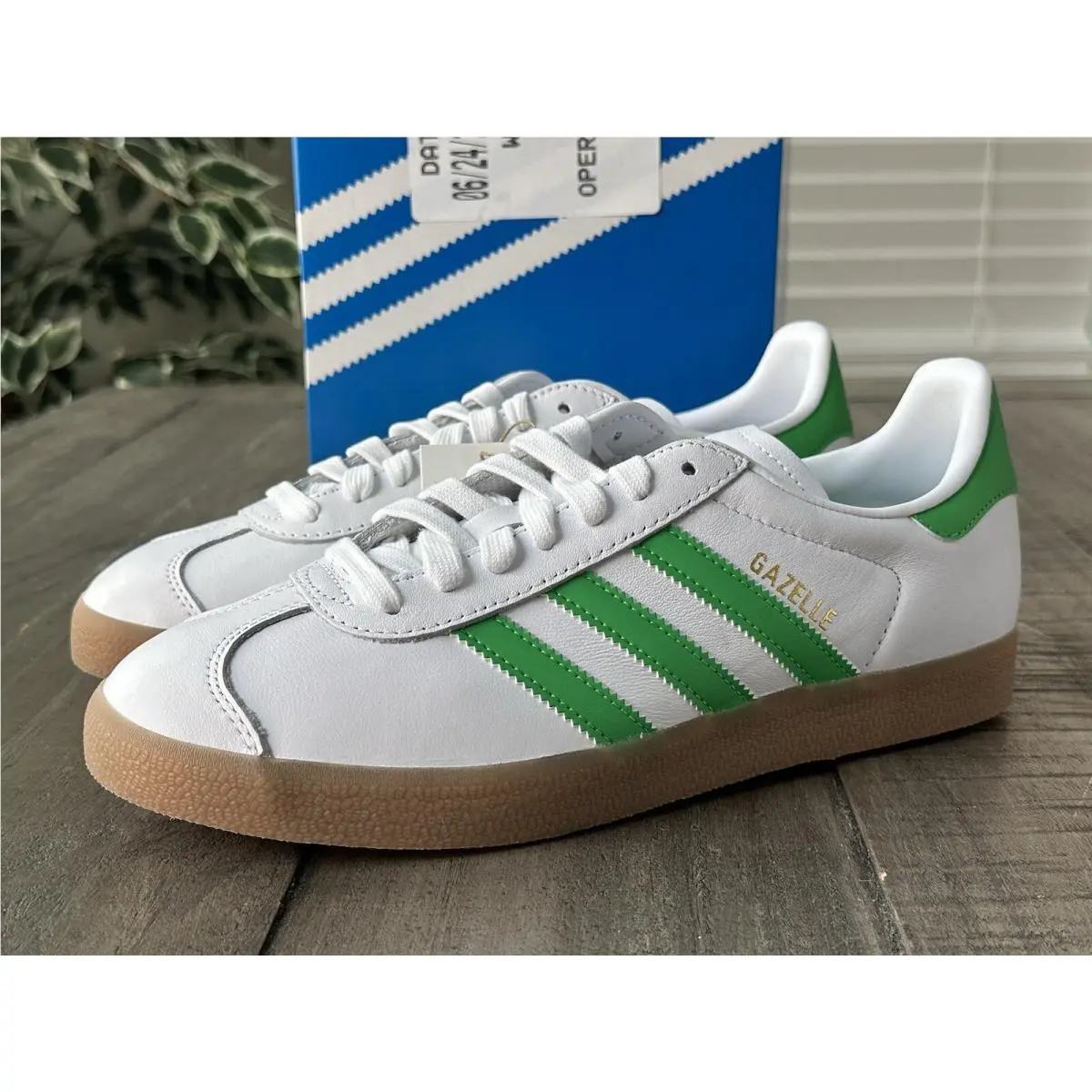Adidas shoes - adidas Gazelle - Gazelle - IG6434 - Footwear White Semi Solar Slime Gum (UPC: 0196473632746) 5