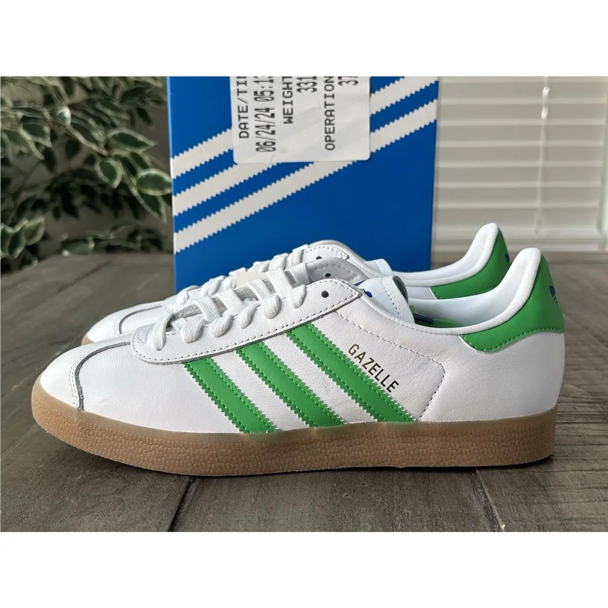 Adidas shoes - adidas Gazelle - Gazelle - IG6434 - Footwear White Semi Solar Slime Gum (UPC: 0196473632746) 6