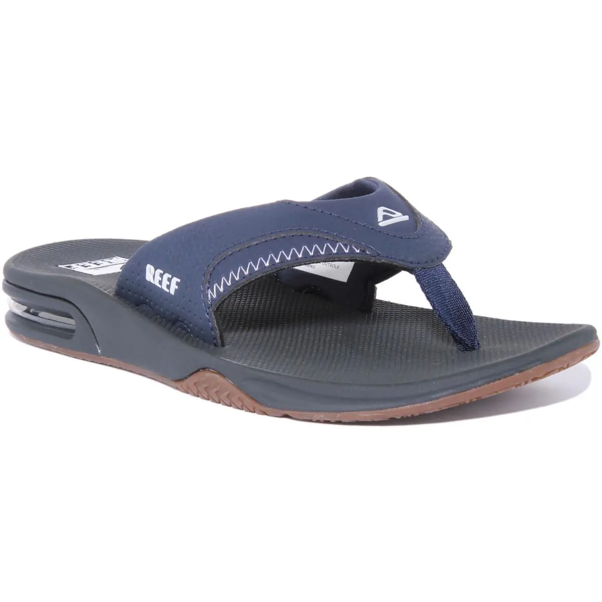 Reef Fanning Flip Flop with Contrast Logo Sandals Navy Mens Size US 7 - 13 - NAVY
