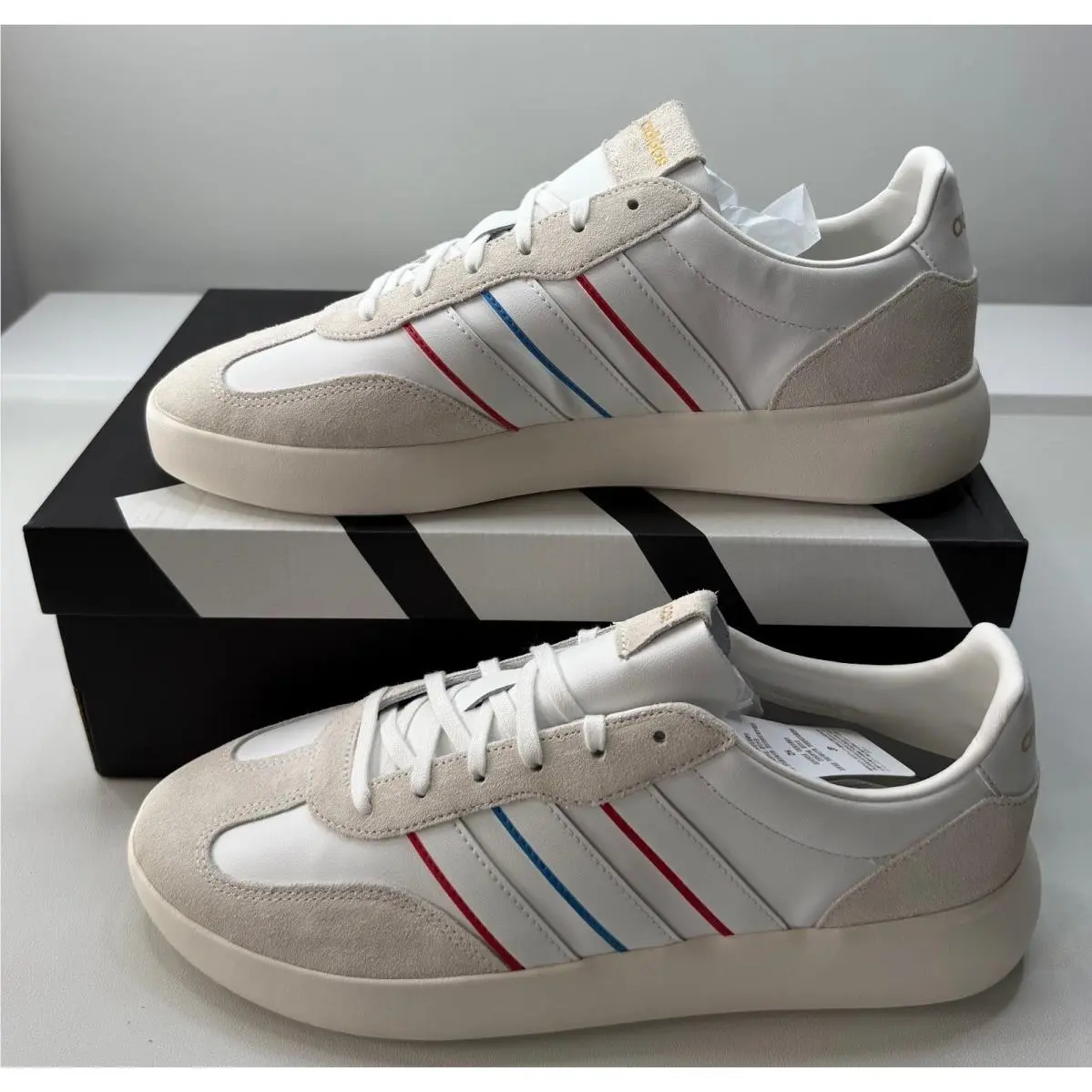 Adidas Barreda Decode Lux Mens Sneakers White Red Blue IH1453 Size 11.5