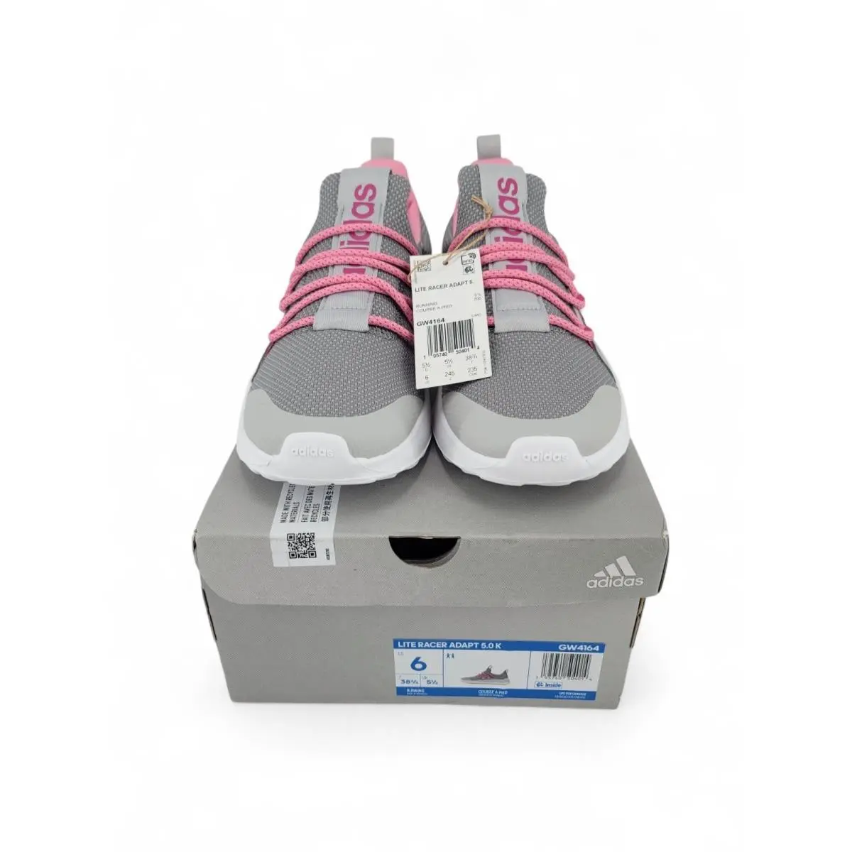 Lite Racer Adapt 5.0K Women`s 7 /kid`s 6 Cloudfoam Running Sneakers by Adidas