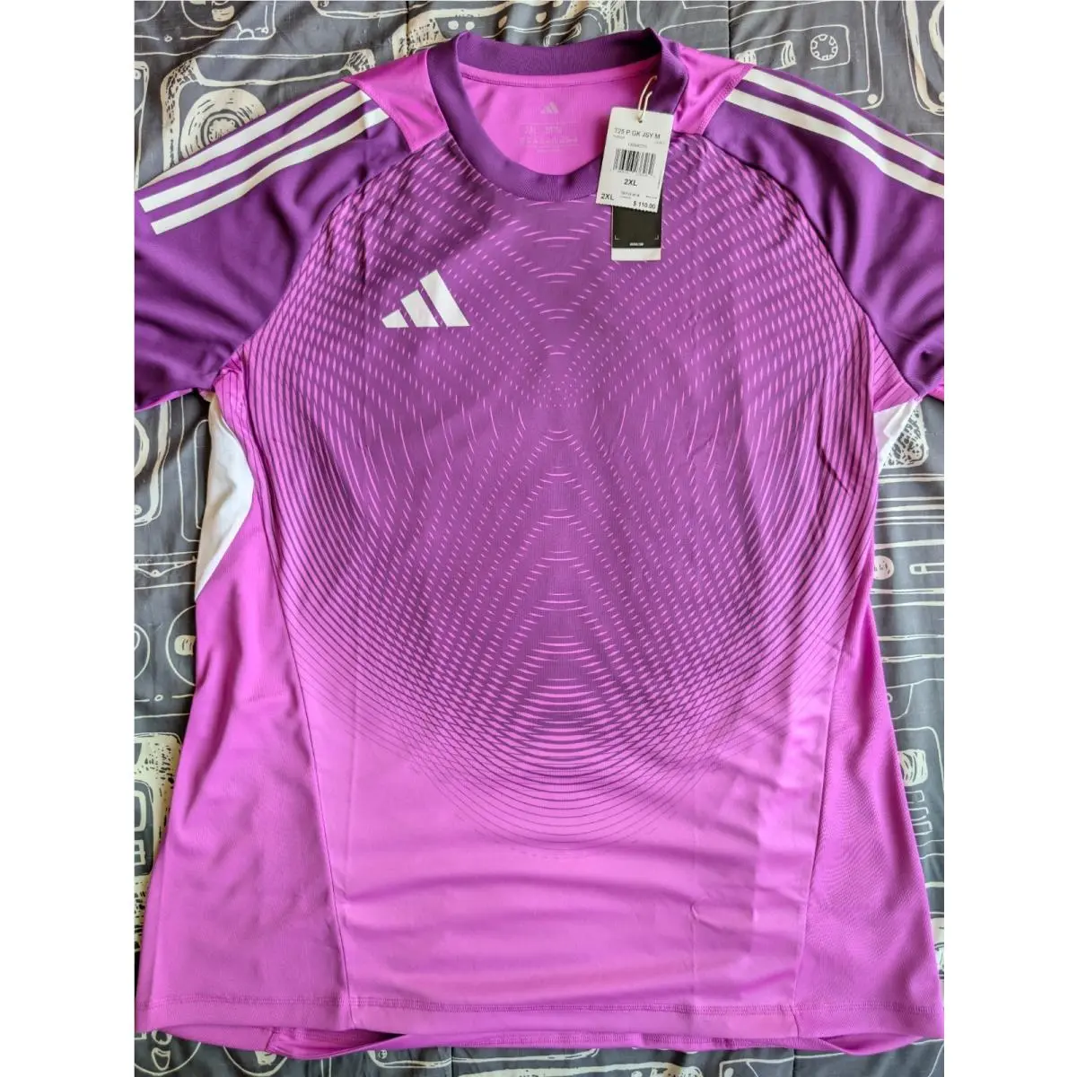 Men’s Adidas Tiro 25 Pro GK Soccer Goalkeeper Jersey JP4375 Purple Size 2XL