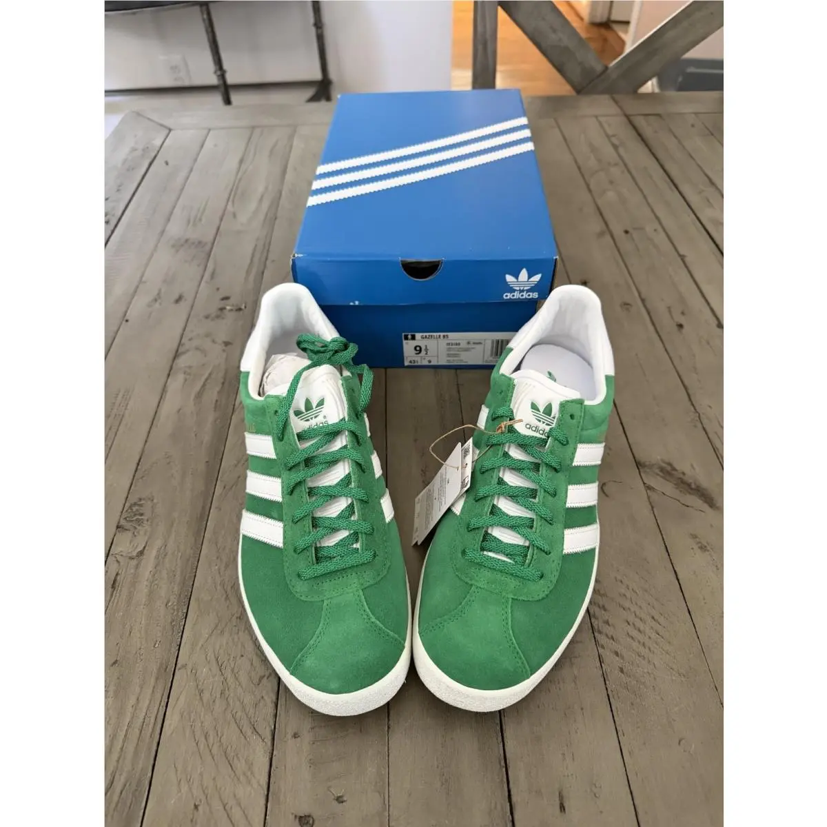 Mens Adidas Gazelle Green Size 9.5