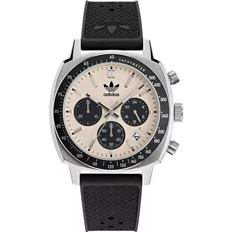 Adidas Originals Unisex Master One Chrono Stainless Steel Watch - AOFH23503 - Band: Black
