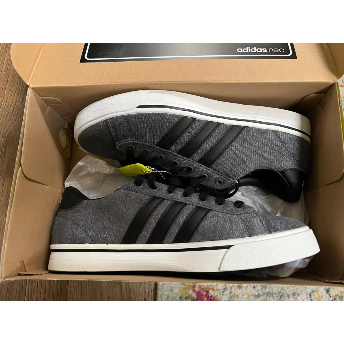 Adidas Neo CF Super Daily Black Men White Shoes Size 8