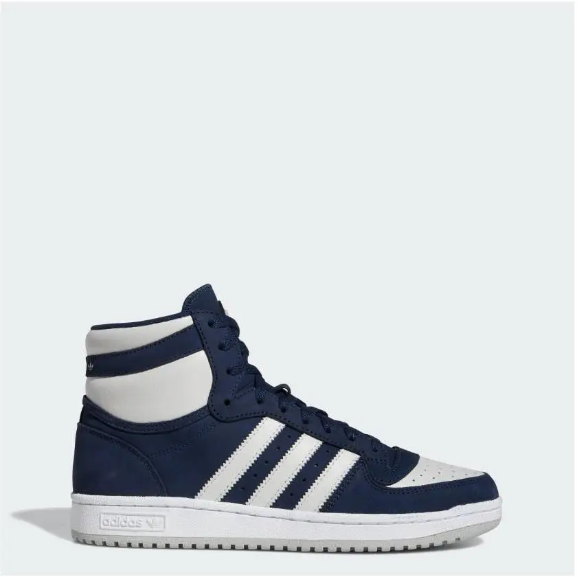 Mens Adidas Top Ten RB Leather Skate Navy Blue Grey Retro Basketball Shoes Sz 7