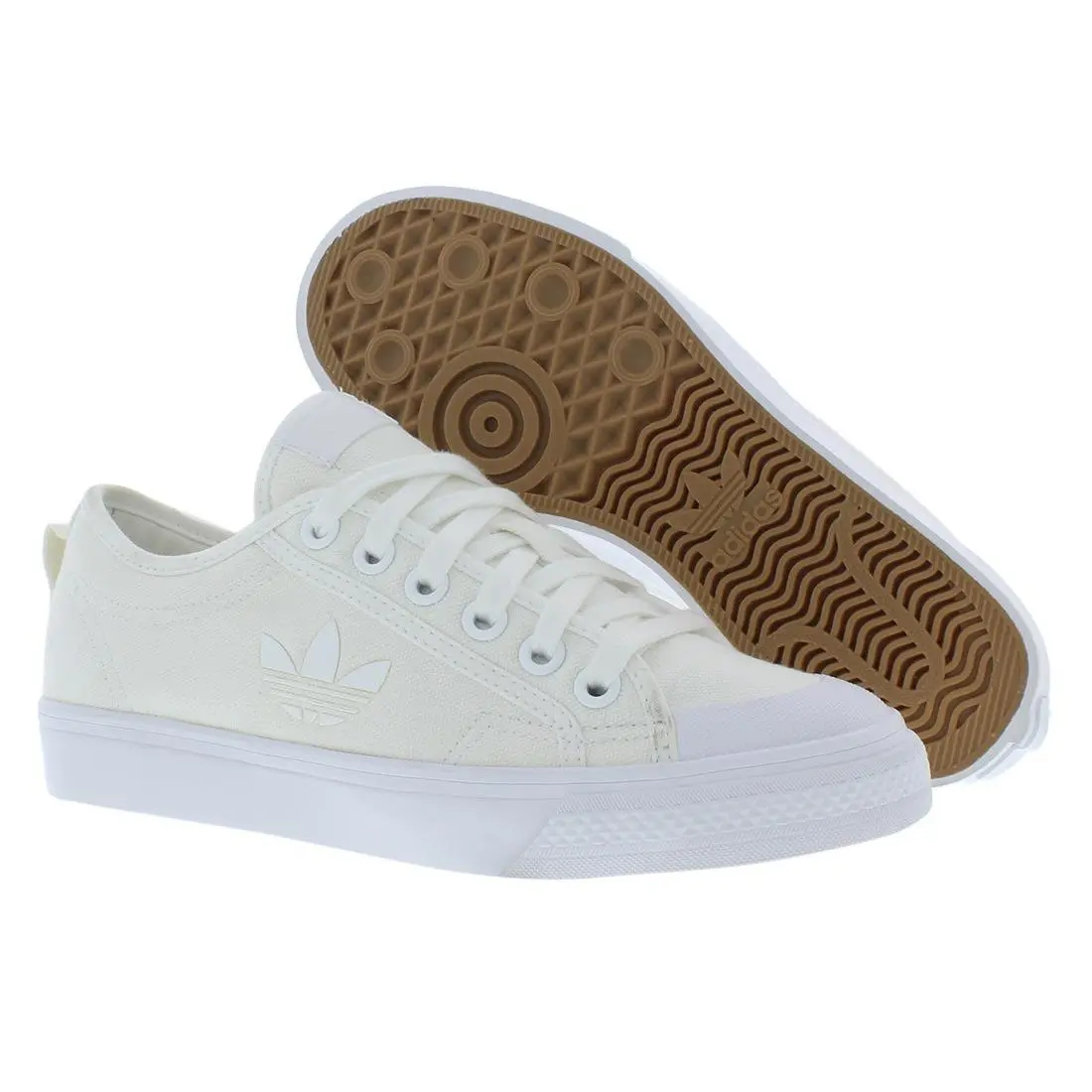 Adidas Nizza Trefoil Womens Shoes Size 9 Color: White/white/white