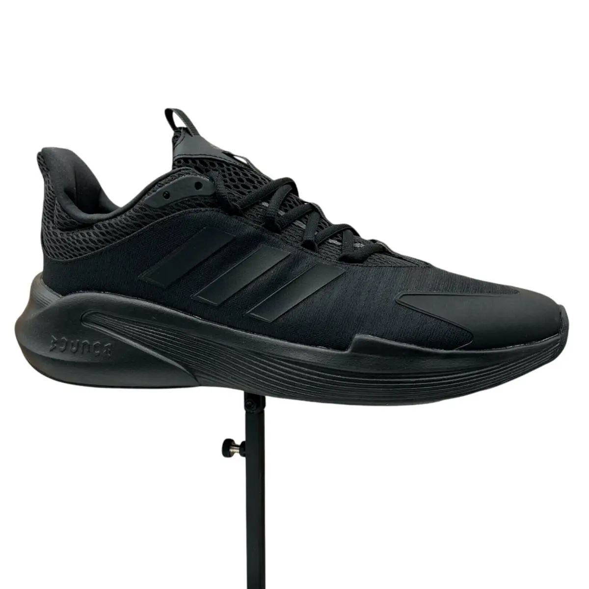Men`s Alphaedge+ Sneaker Size 7.5 Solid Black Bounce Running Shoes IF7290 by Adidas