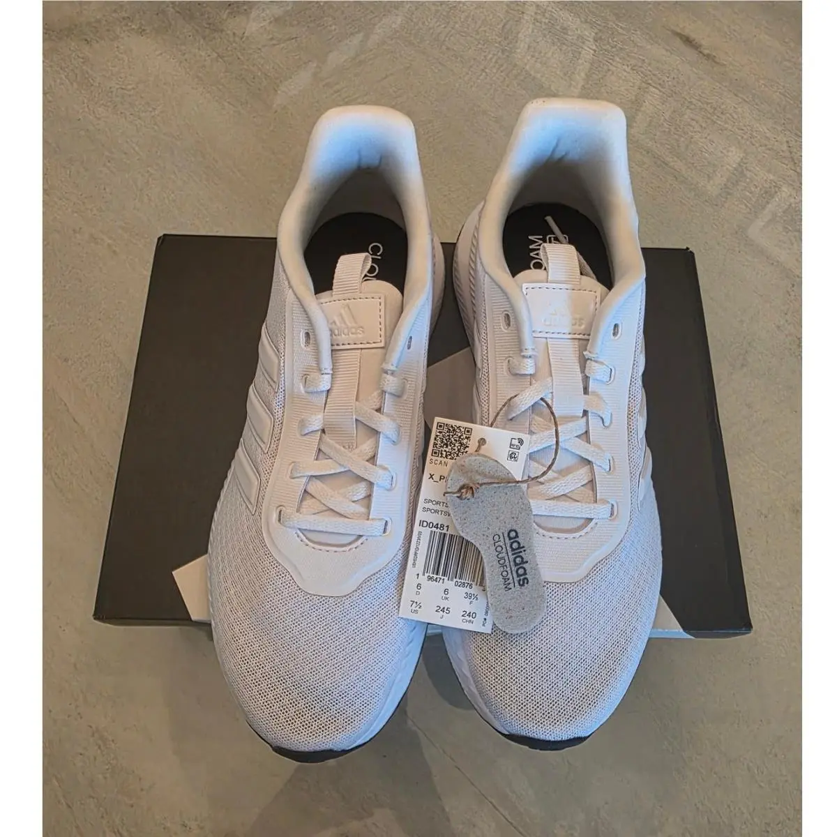 Adidas X_ Plr Path White Tennis Shoes SZ 7.5 Cloudfoam Comfort