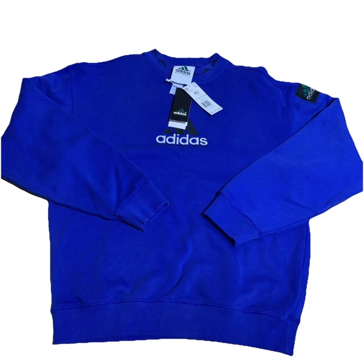 Adidas Equipment Eqt Washed Heavyweight Crewneck Sweatshirt Blue Mens XS JC8223