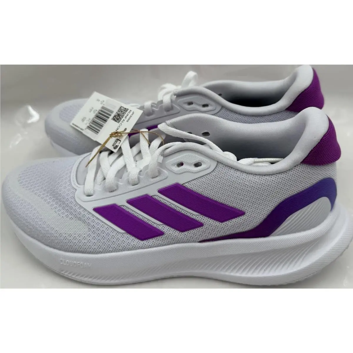 Adidas shoes - RUNFALCON 5 W - RUNFALCON - JR3089 - WHITE AND PURPLE (UPC: 195703351624) 2