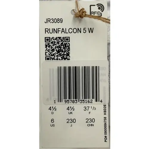 Adidas shoes - RUNFALCON 5 W - RUNFALCON - JR3089 - WHITE AND PURPLE (UPC: 195703351624) 5