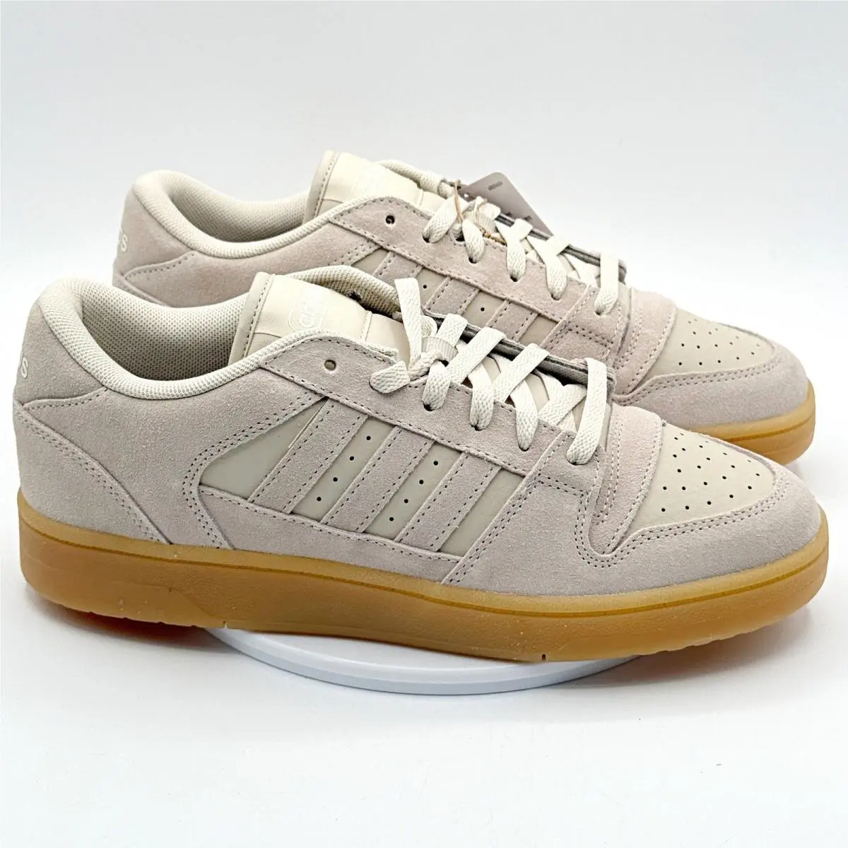 Adidas Break Start Premium Low Shoes Size 8.5 Mens Beige / Gum Suede JS2272