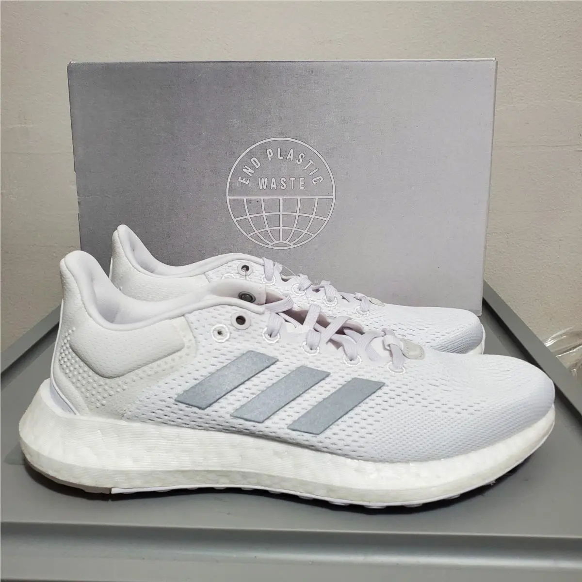 Adidas Pureboost 21 Women`s Sz 6 White GZ3006 Running Sneakers