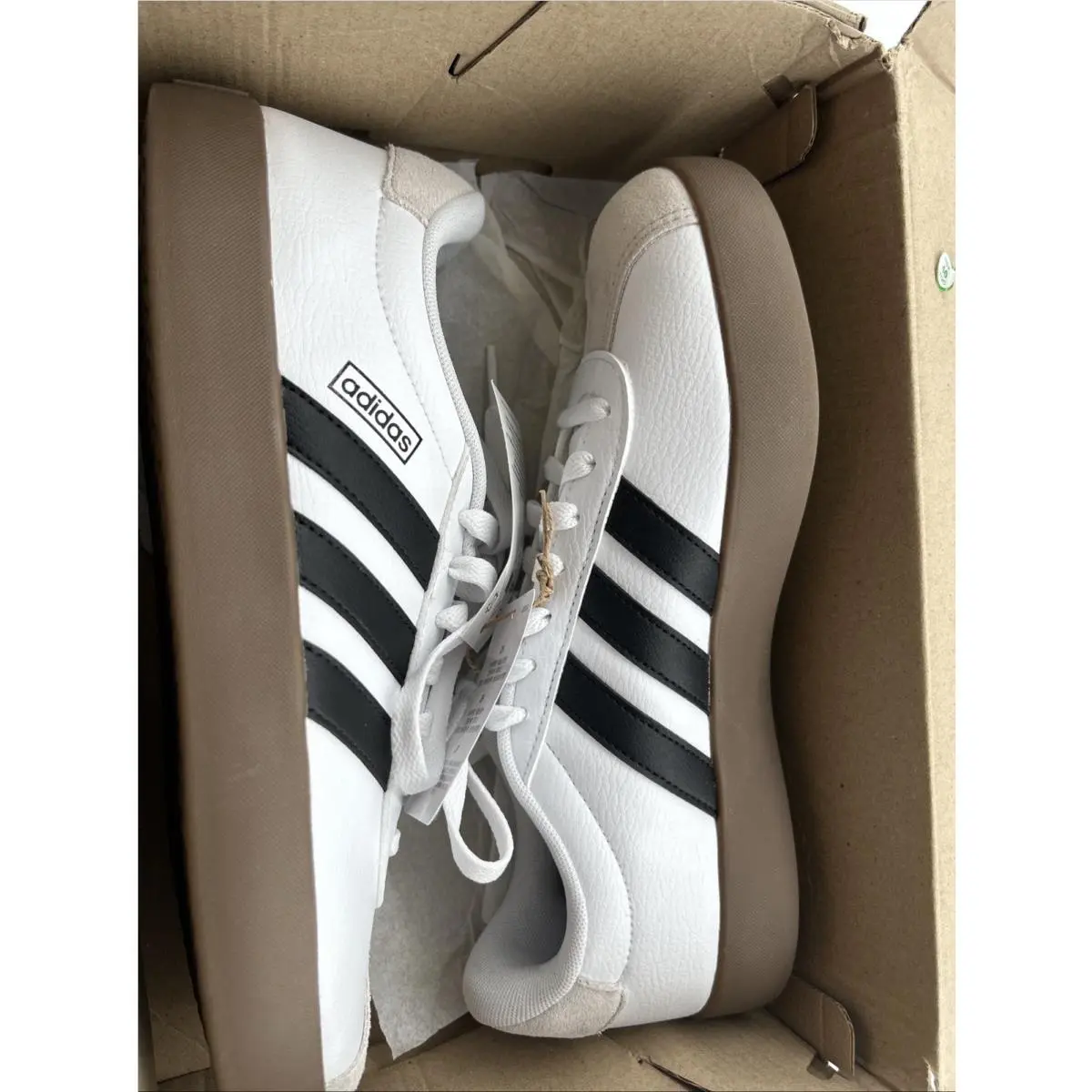 Adidas shoes - adidas Vl Court - Court - lD6285 - White/Black/Gum 8