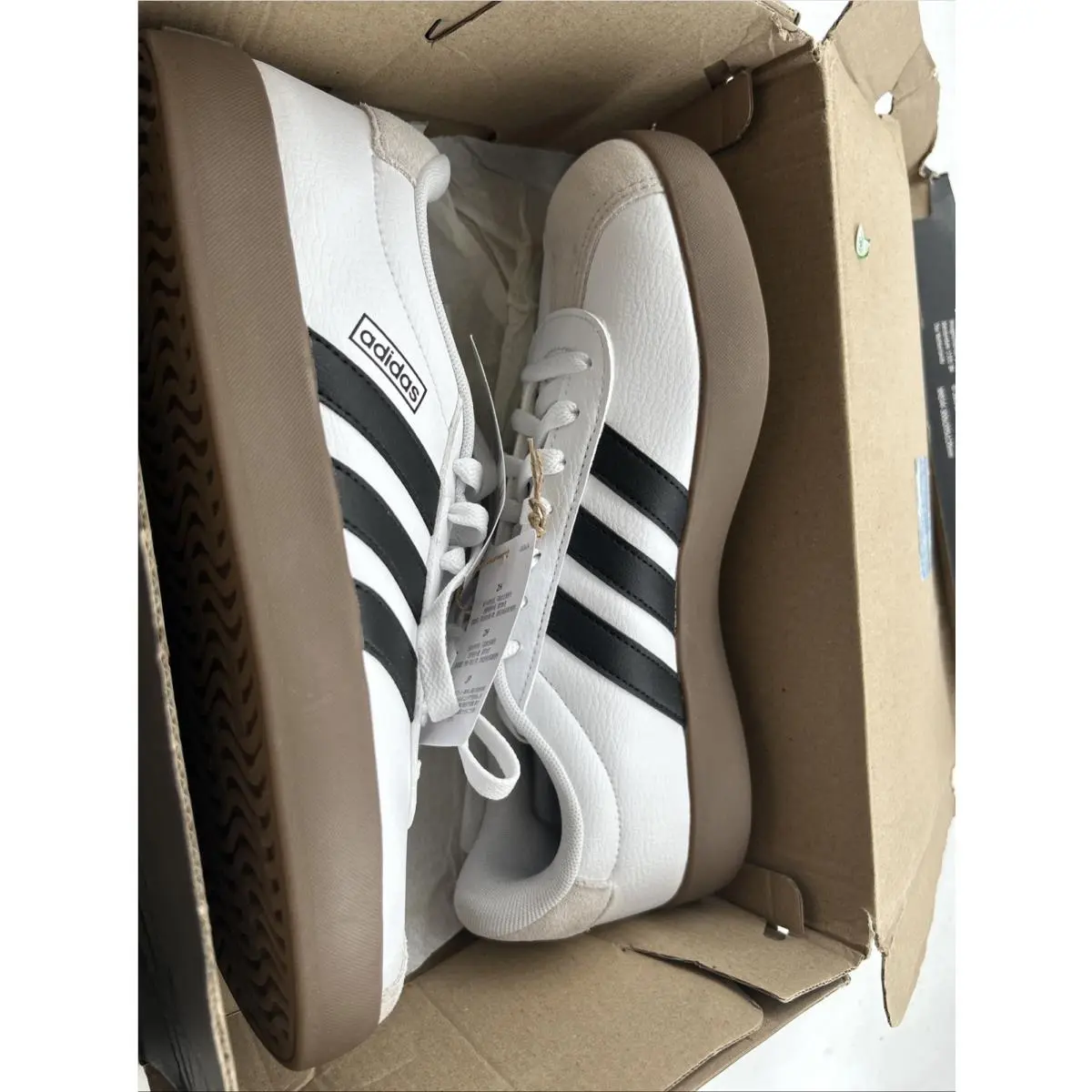 Adidas shoes - adidas Vl Court - Court - lD6285 - White/Black/Gum 9