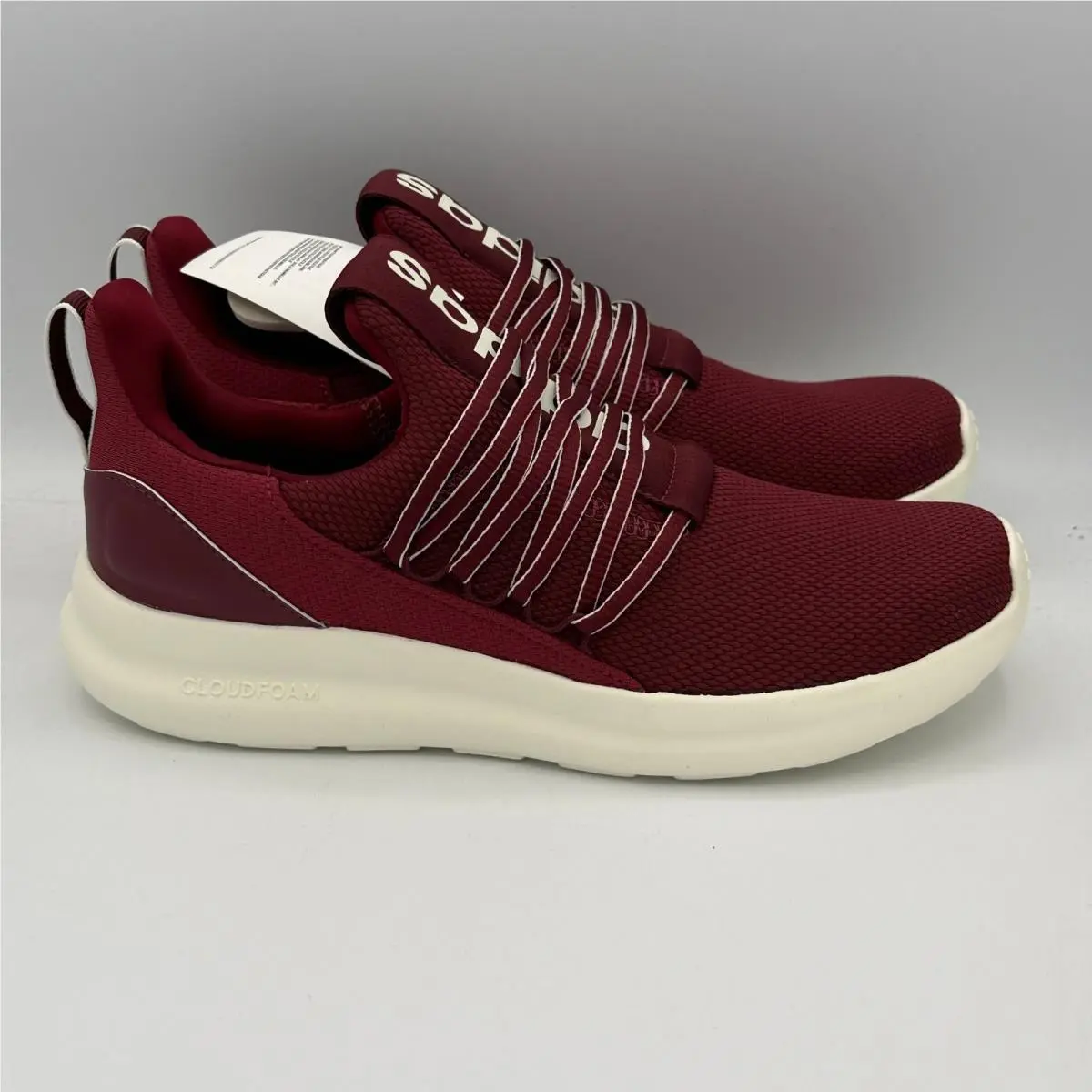 Adidas Lite Racer Adapt 7.0 Shoes Mens 8 Burgundy Running Slip On JI1252