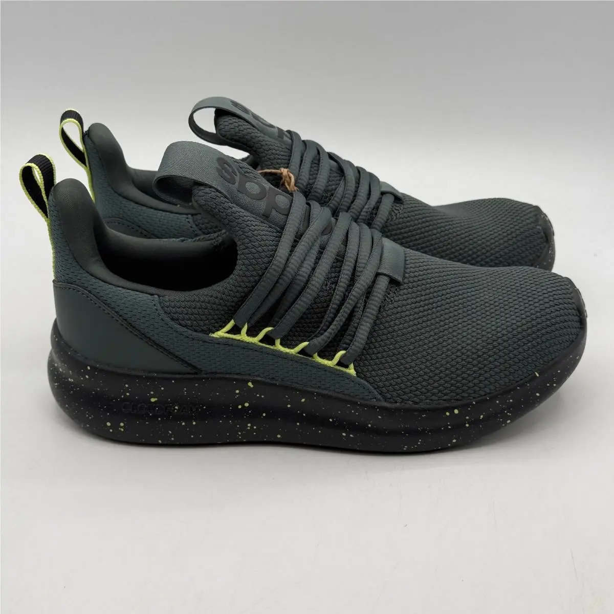 Adidas Lite Racer Adapt 7.0 K Shoes Kids Size 5 Green Black Running JR0814