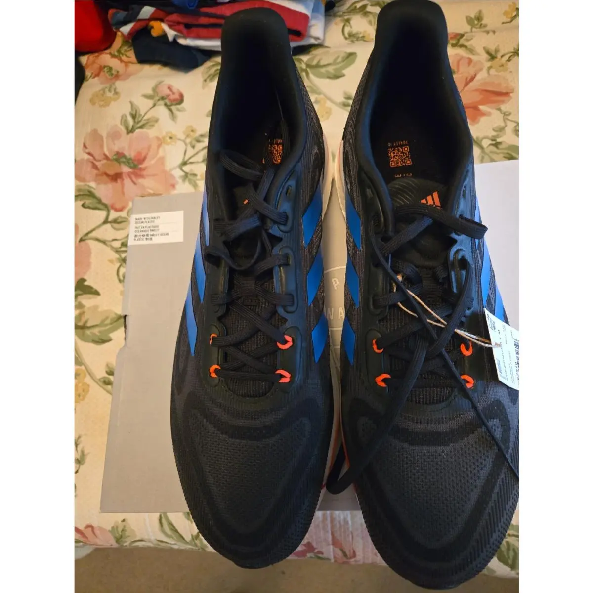 Adidas Supernova+ Plus Running Shoes Black Blue Sneakers GX2910 Men`s Size 12
