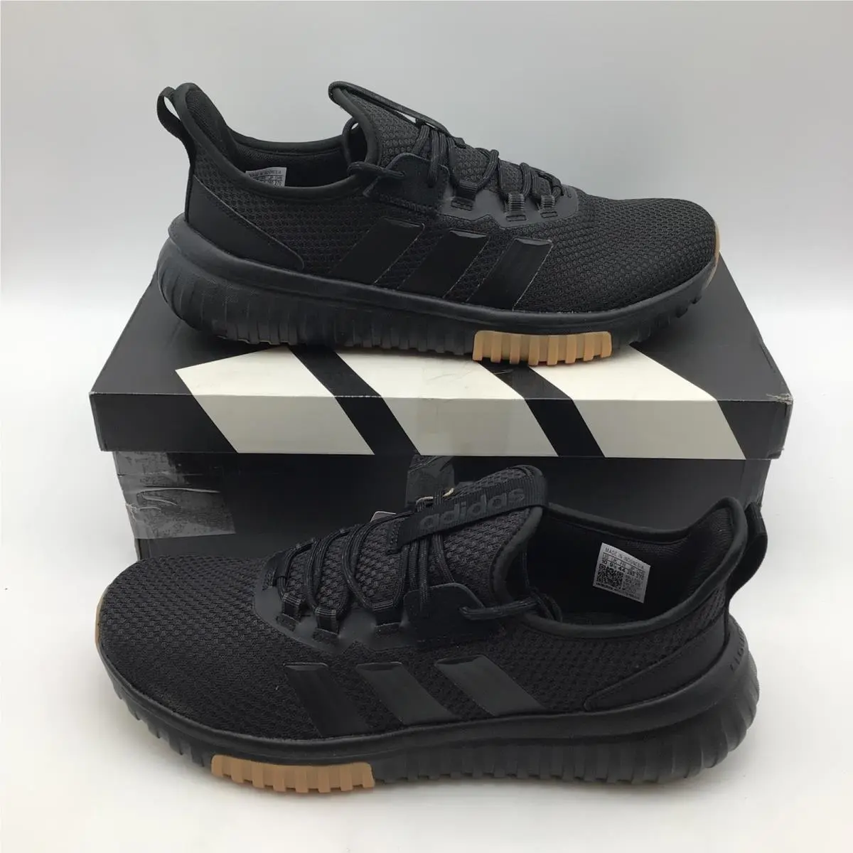 Adidas Kaptir 4.0 Mens Running Shoes Core Black Gum JR8530 Size 10