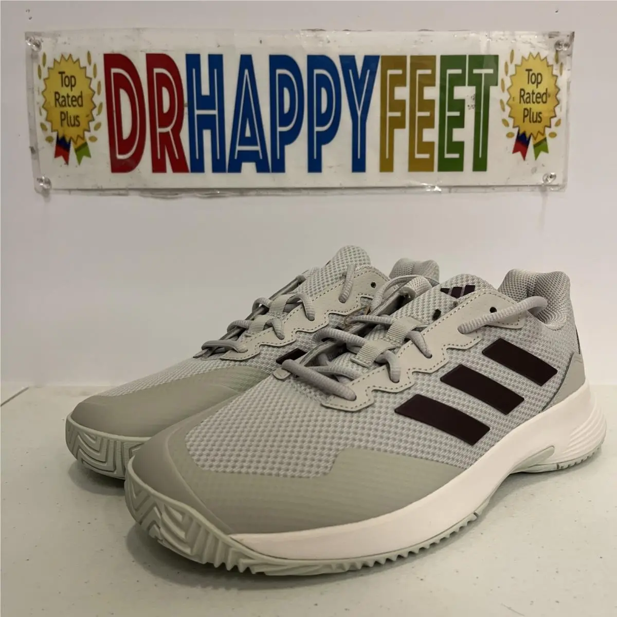 Adidas Gamecourt 2 Women`s Tennis Shoes Size 8 Grey IE0841
