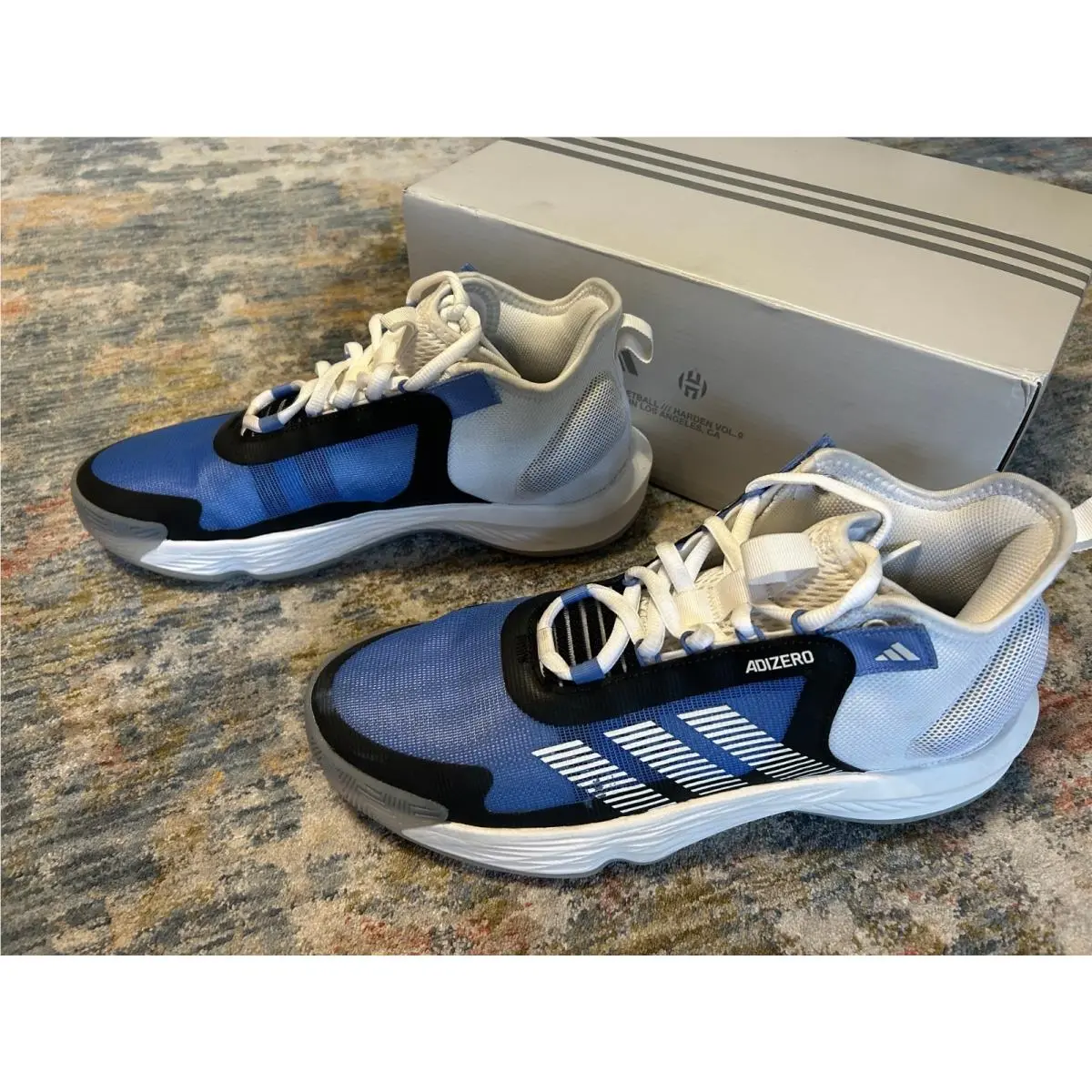 Adidas Adizero Select `blue Fusion White` IE9266 Low Profile Basketball Shoes