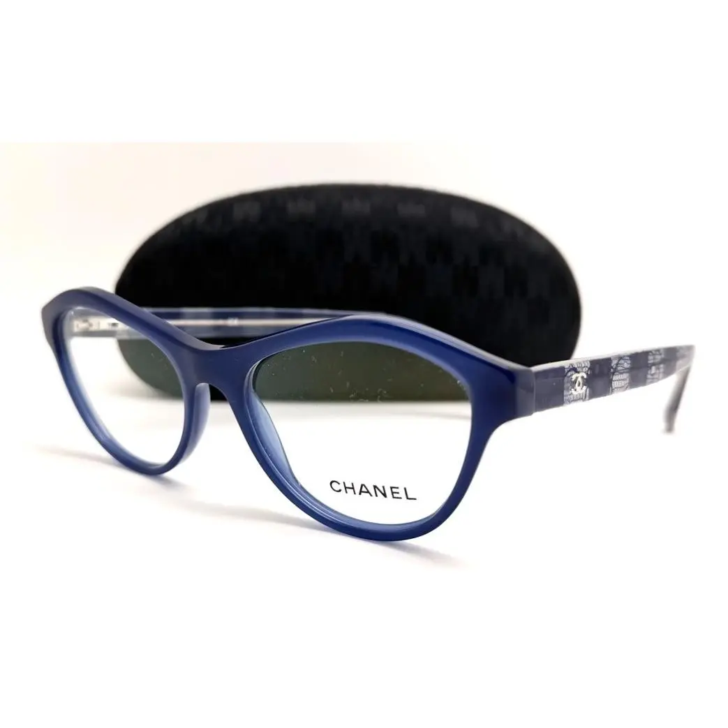 Chanel Eyeglasses 3291 1483 Navy Blue 52-17-140 with Generic Case
