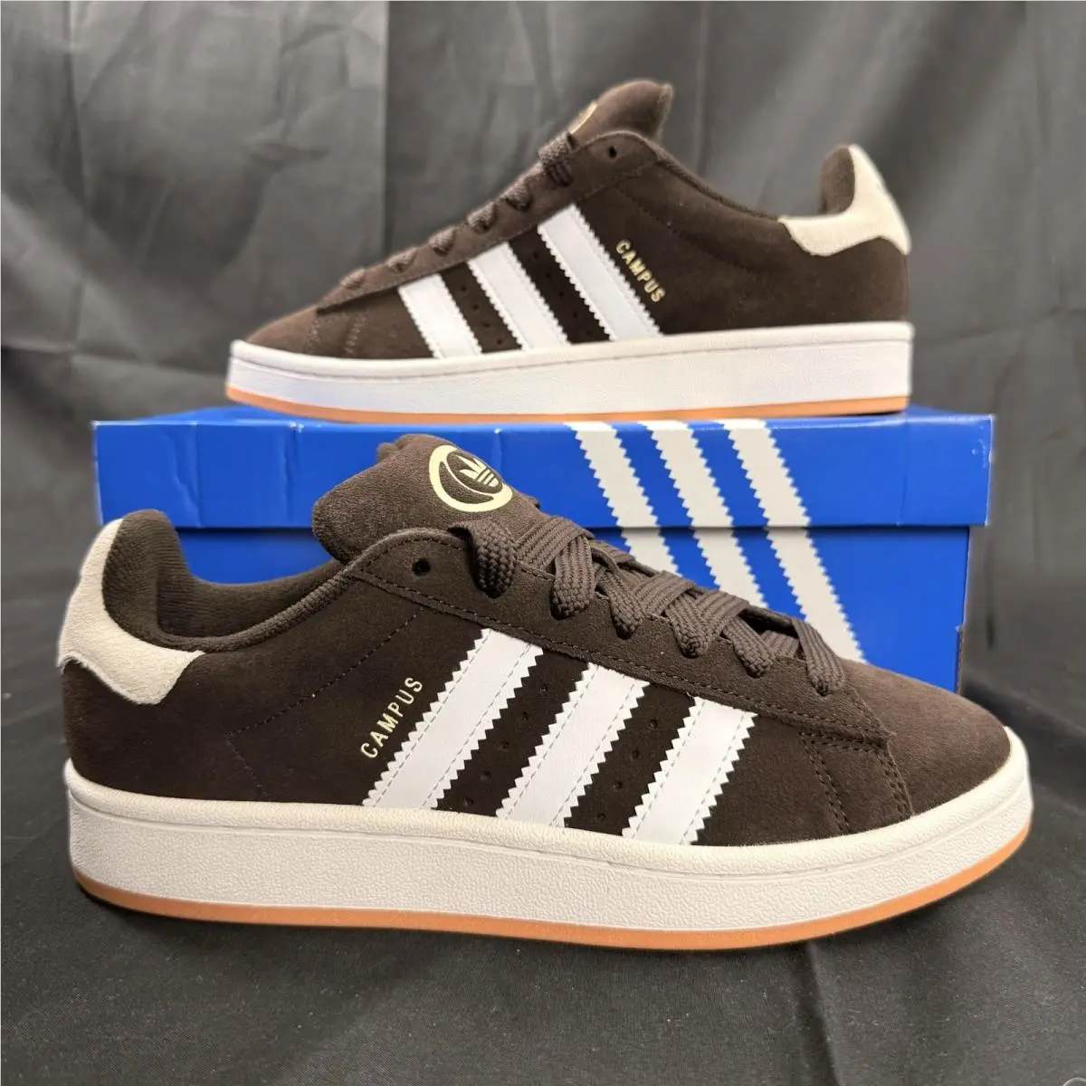 Adidas Unisex Campus 00s J Originals Brown White Gum JP9566 Size 6.5 Juniors