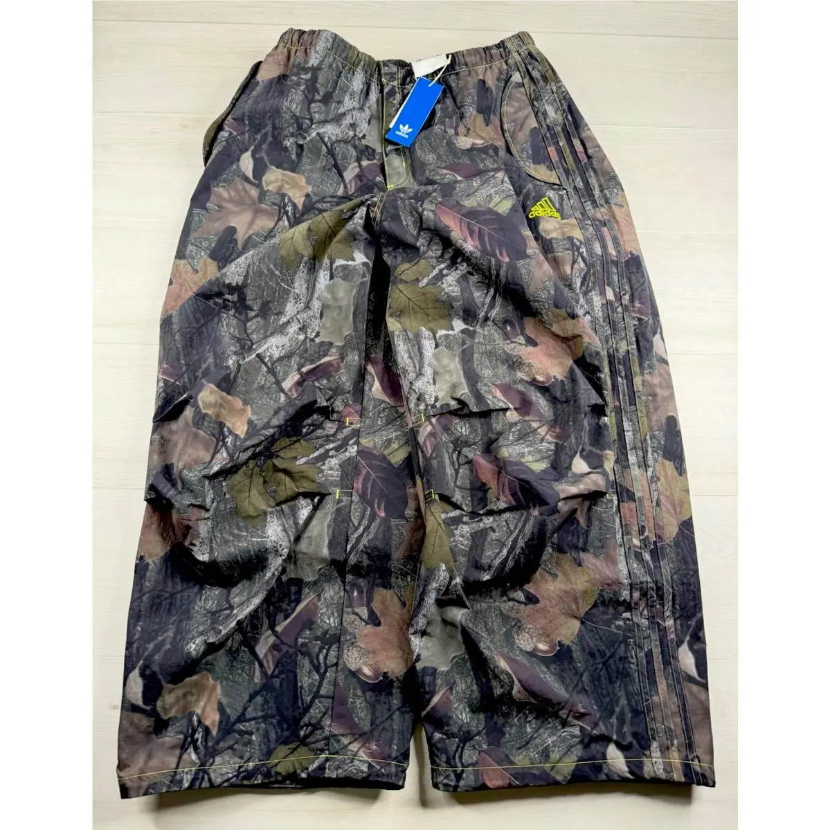 Adidas Originals Camo Q1 Pants Super Baggy Jnco Style Elastic Waist Mens L