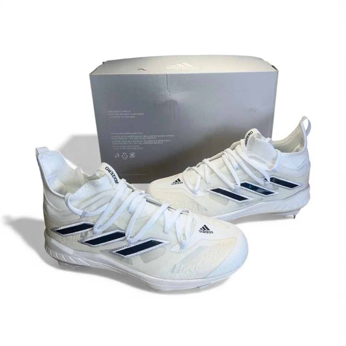 Adidas Men’s 7.5 Adizero Afterburner Nwv Baseball Cleats White/black IF2217