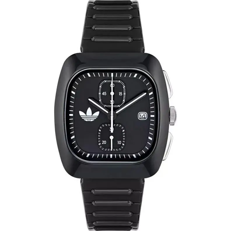 Adidas Originals Retro Wave Two Chrono Quartz Watch - AOSY24533 - Dial: Black, Band: Black