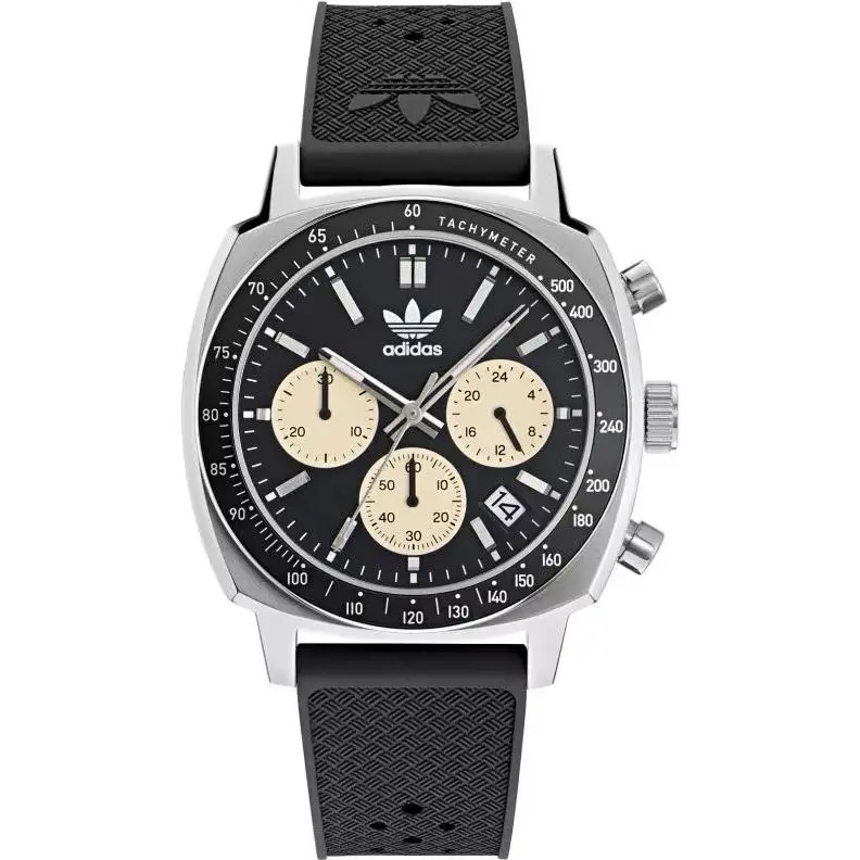 Adidas Originals Unisex Master One Chrono Stainless Steel Watch - AOFH23505 - Band: Black