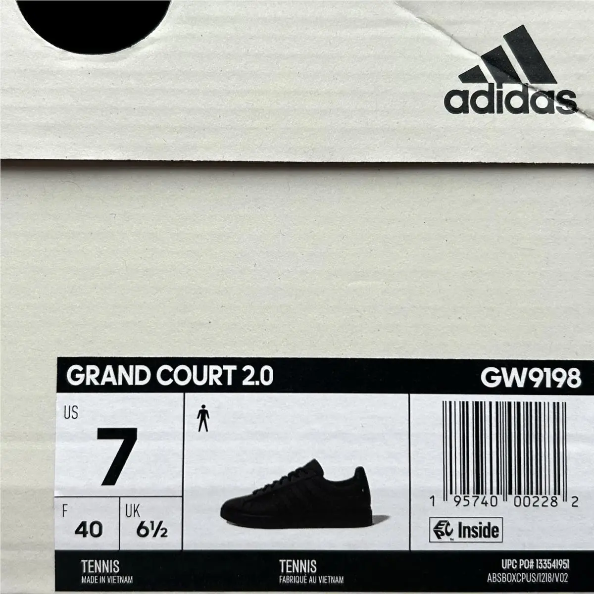 Adidas shoes - Adidas Grand Court 2.0 - Grand Court - Black, Manufacturer: Black/Black (UPC: 195740002282) 10