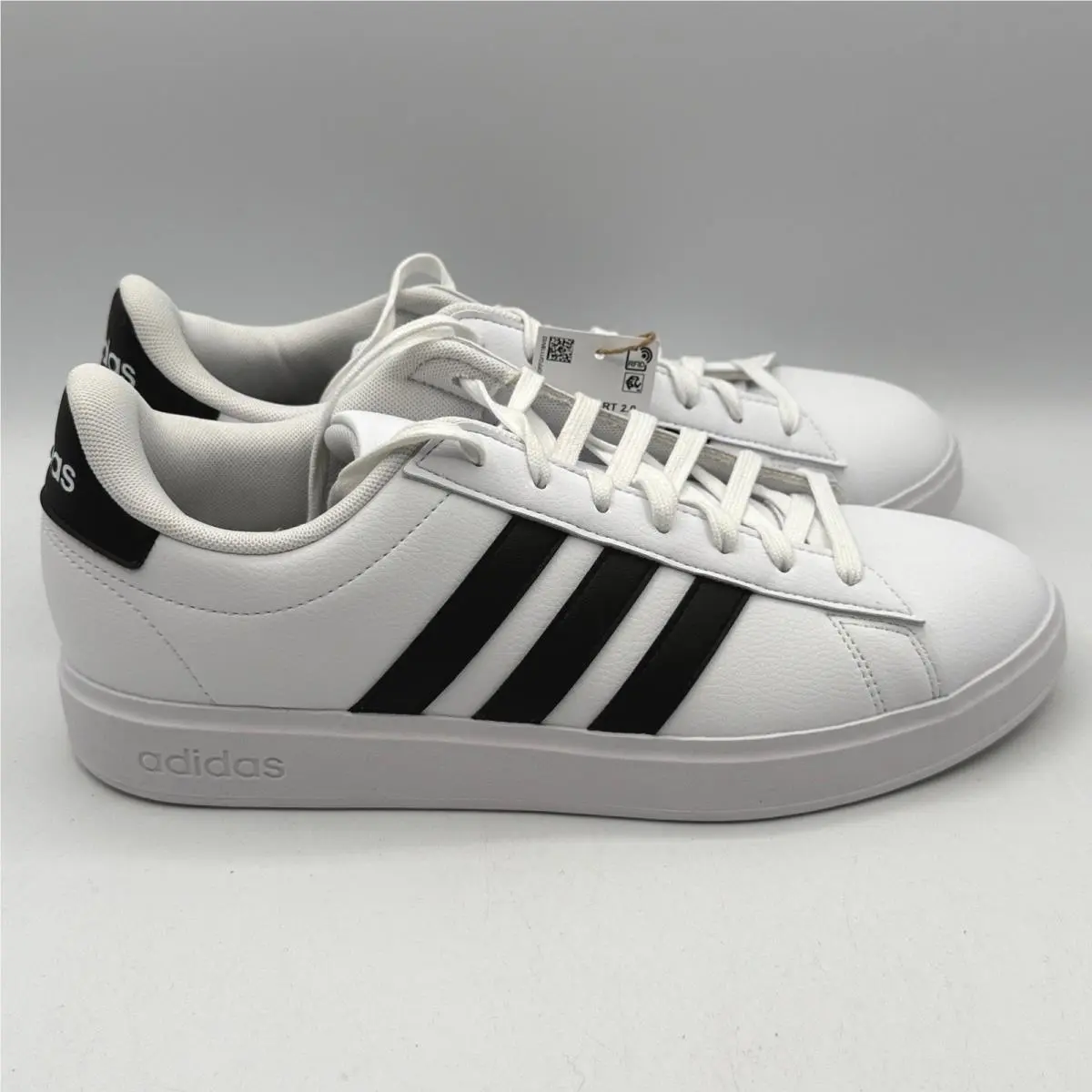 Adidas Grand Court 2.0 Sneakers Mens 9 White Black Classic Tennis GW9195