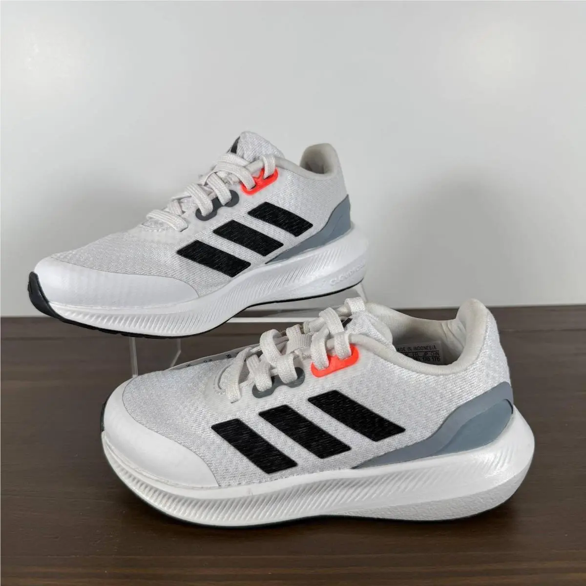 Adidas Runfalcon 3.0 K Running Shoes White Black HP5843 Kids Size 11K Sneakers