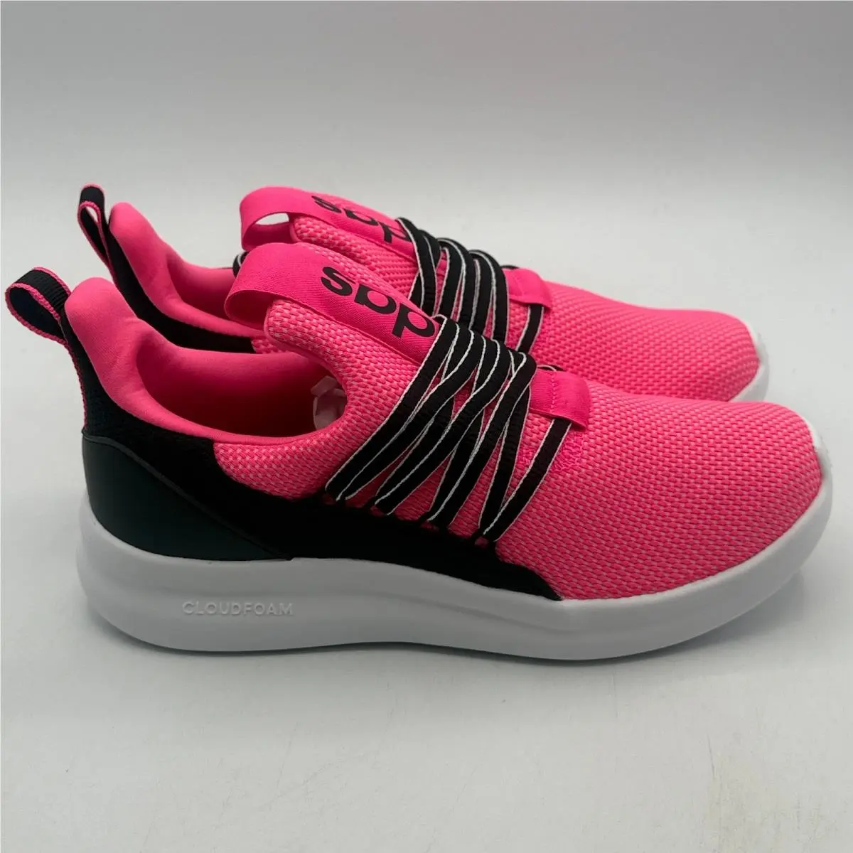Adidas Lite Racer Adapt 7.0 K Shoes Youth Size 6 Pink Black Running JS2289