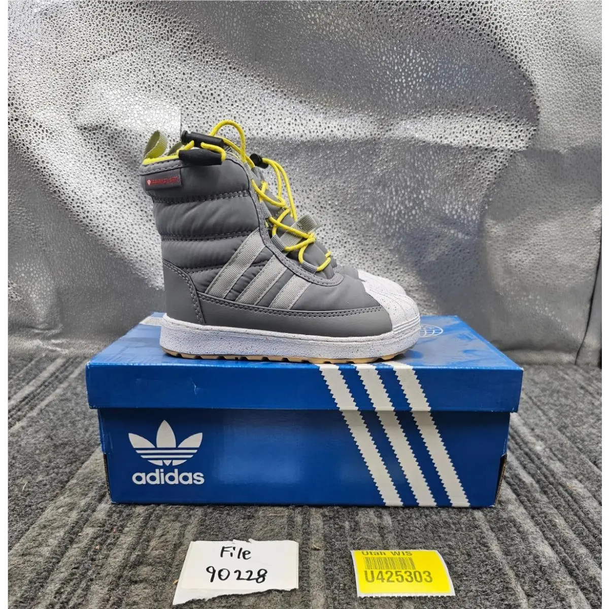 Adidas shoes - Superstar 360 Boot 2.0 I - GW4714 - Grey Impact Yellow Gum (UPC: 195747790977) 7